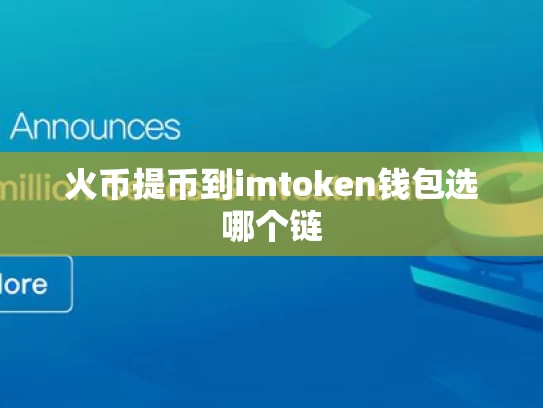 火币提币到imtoken钱包选哪个链
