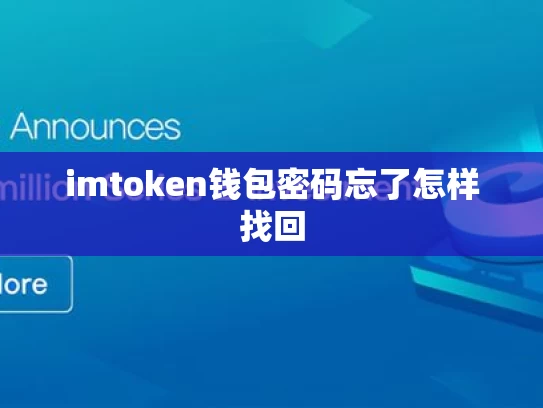 imtoken钱包密码忘了怎样找回