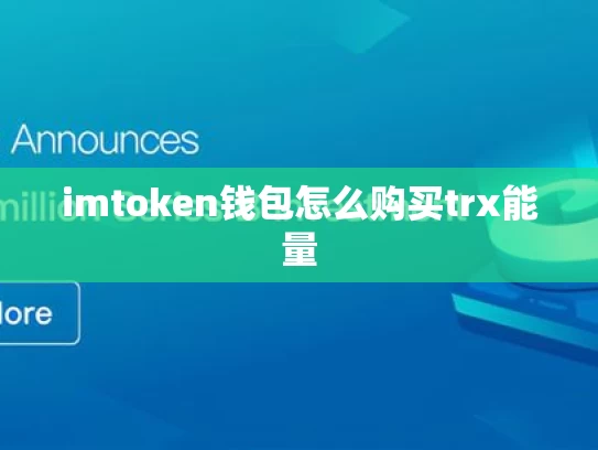 imtoken钱包怎么购买trx能量