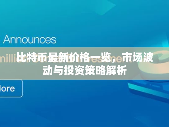 比特币最新价格一览，市场波动与投资策略解析