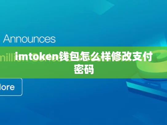 imtoken钱包怎么样修改支付密码