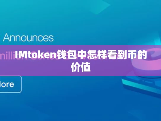 IMtoken钱包中怎样看到币的价值