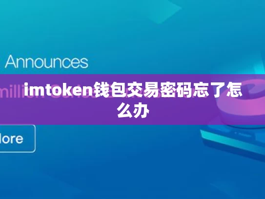 imtoken钱包交易密码忘了怎么办