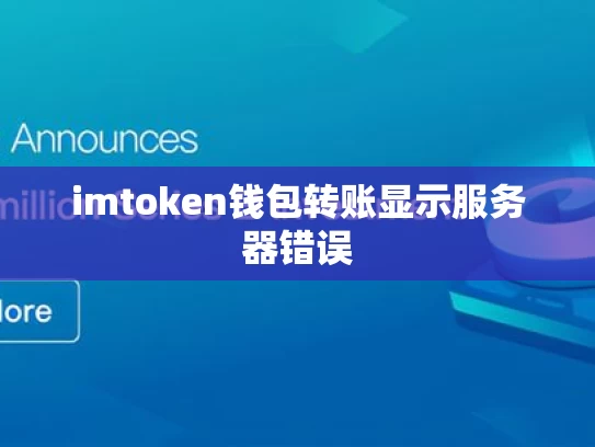 imtoken钱包转账显示服务器错误